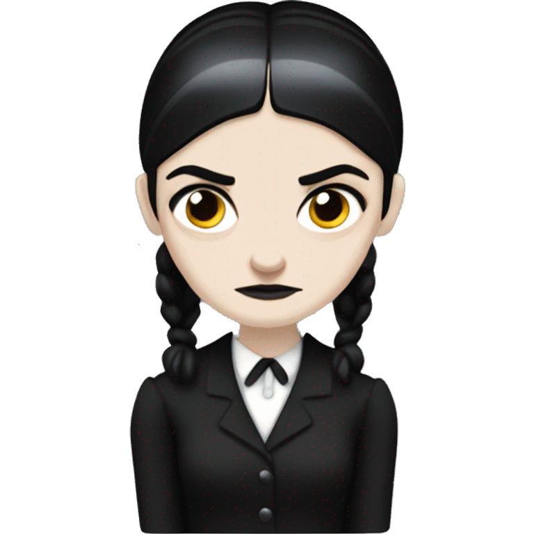 grumpy wednesday addams emoji