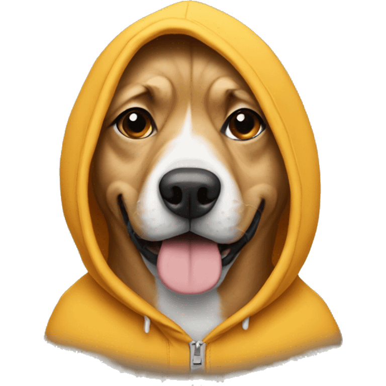 Dog wearing a Hoddie emoji