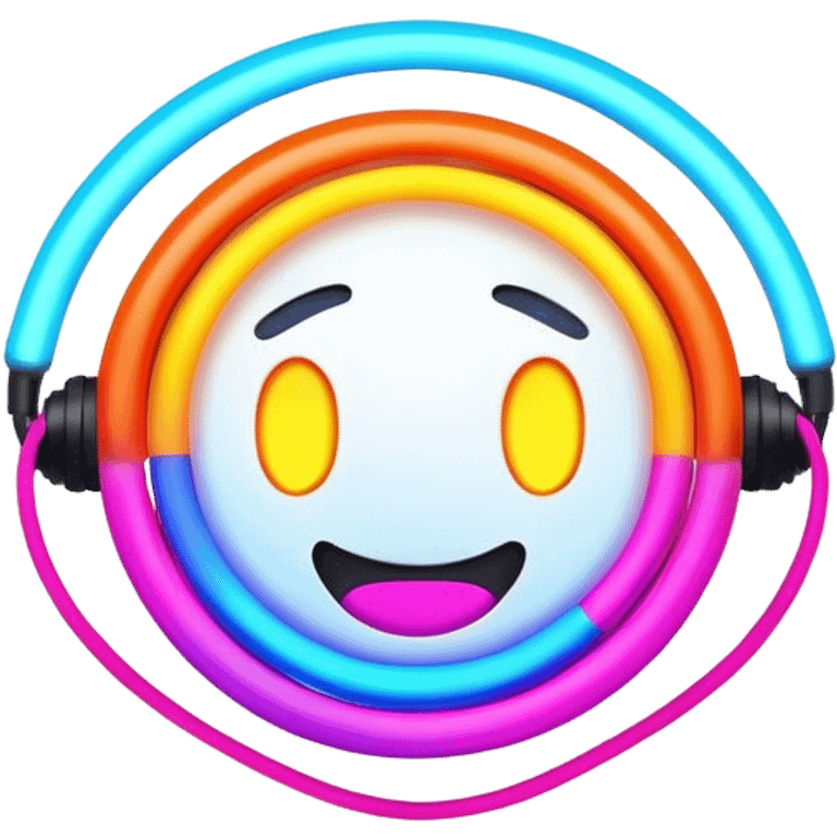 Neon energetic emoji