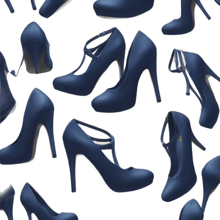 Navy blue high heel emoji