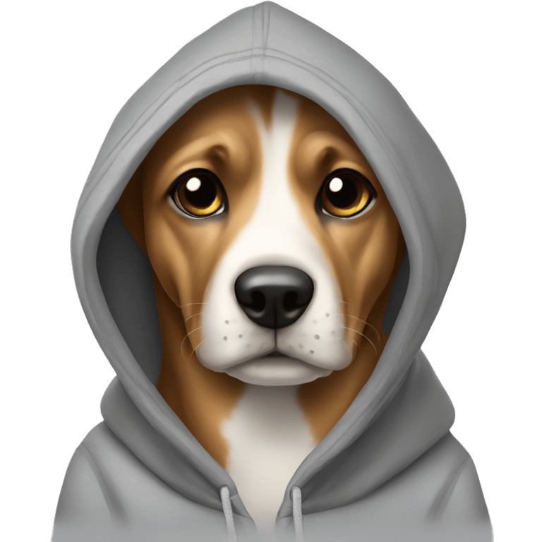 Dog wearing a Hoodie ￼ emoji