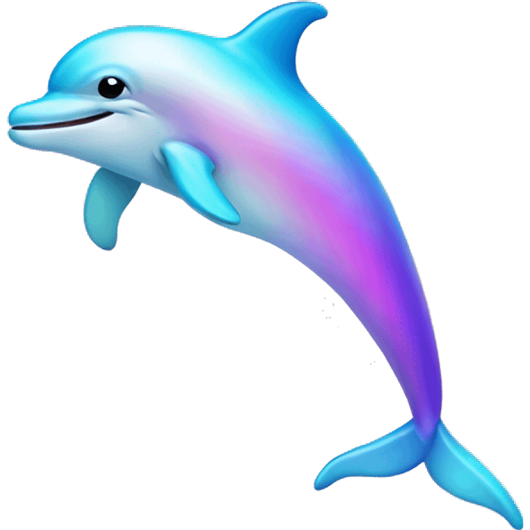 Iridescent pastel gradient dolphin emoji