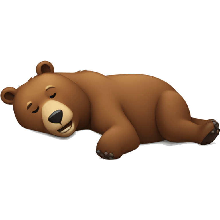 Brown bear sunbathing emoji