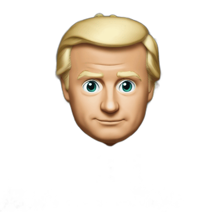 Macron sur le dos de mon trump emoji