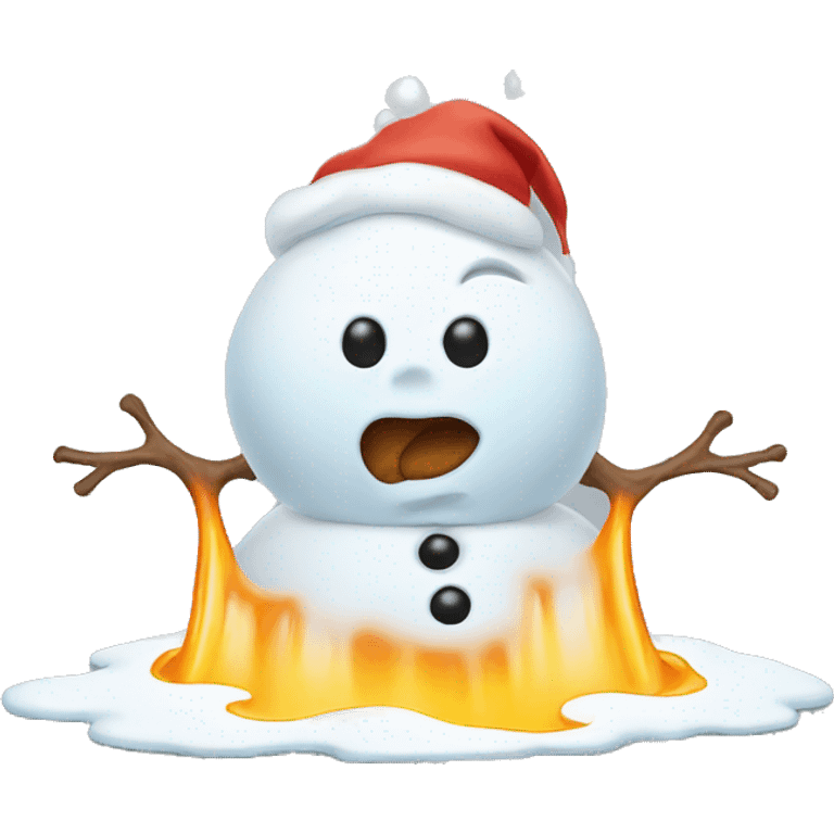 snowman melting emoji