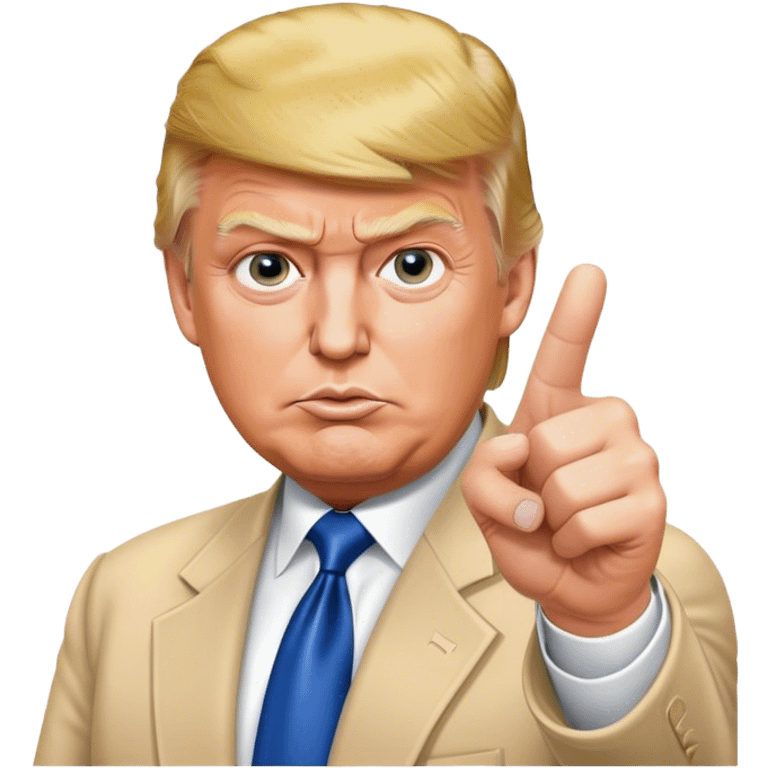 Donald Trump points his finger at the camera emoji