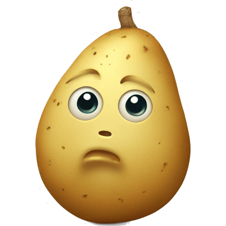 sad potato with tear by eyes with legs and arms emoji