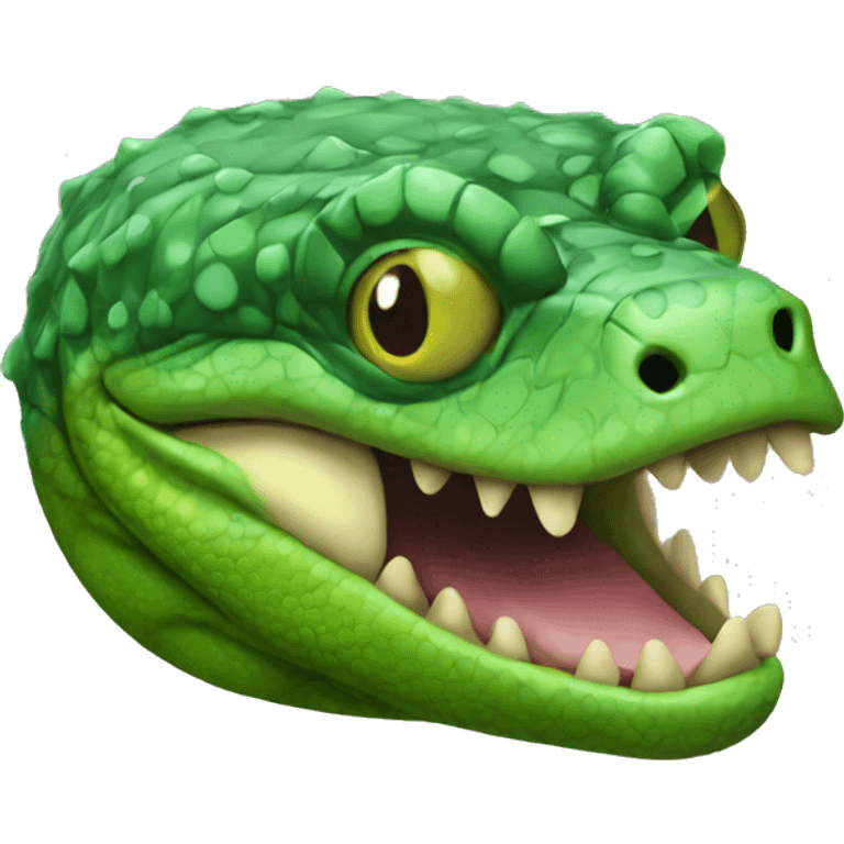 Green Gila Monster Head Big Chin emoji