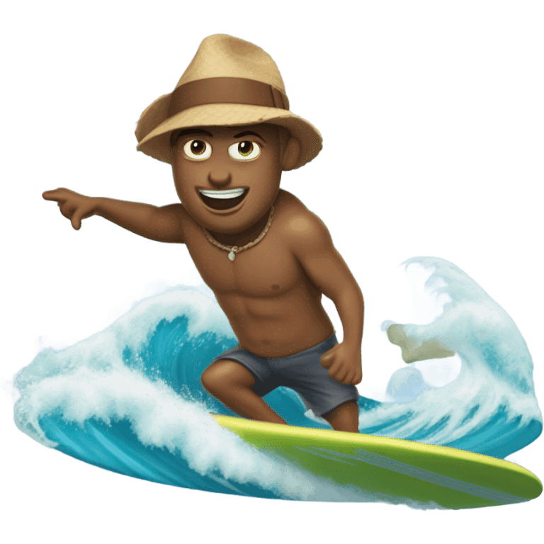 Feather McGraw surfing emoji