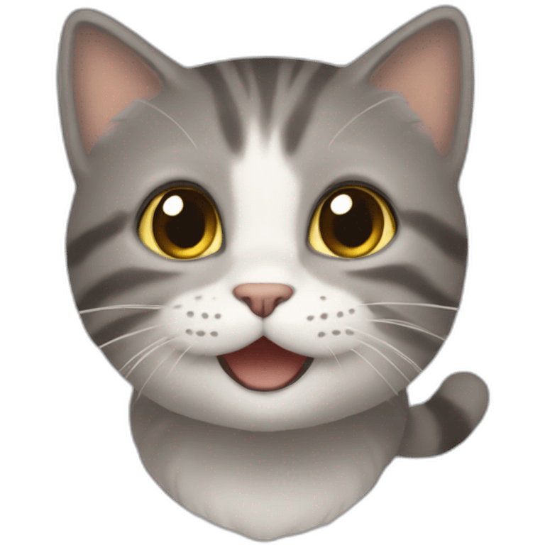 un chat qui vole dans les air emoji