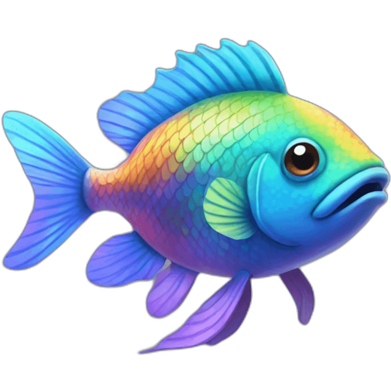 Rainbow Fish Full Body emoji