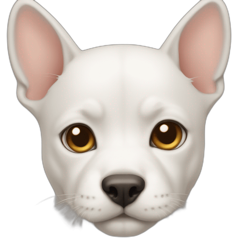 Cat in top of a dog emoji