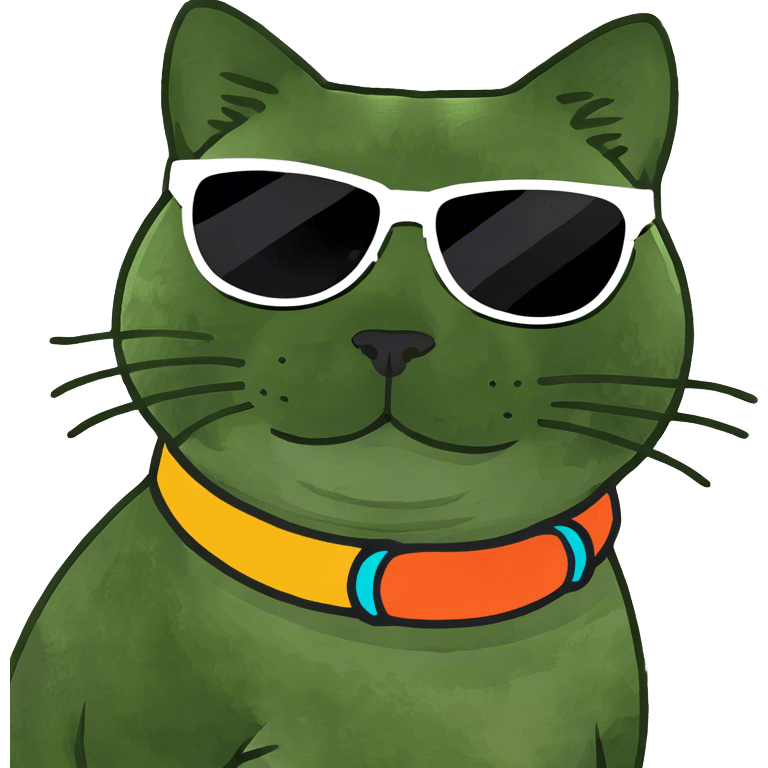 Cat with sunglasses emoji