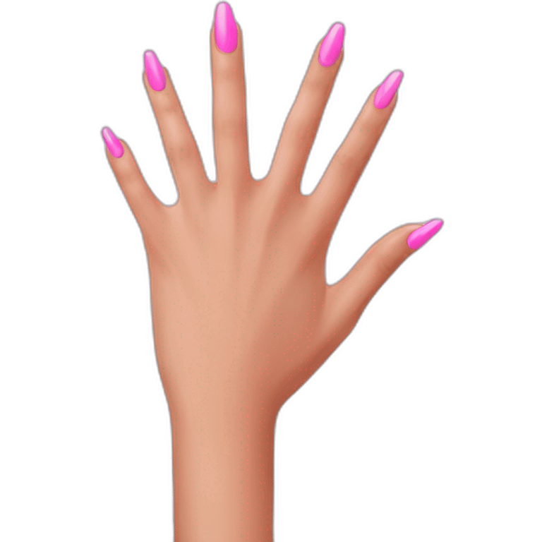 Cute pink nails emoji