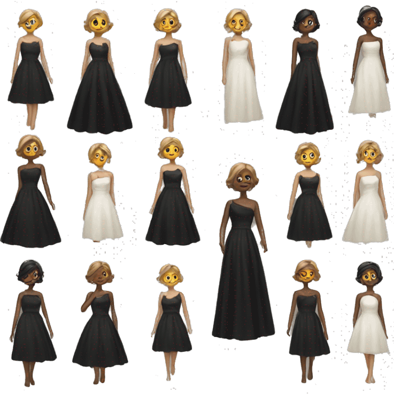 Black dress  emoji