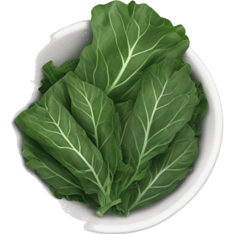 Collard greens in a bowl emoji