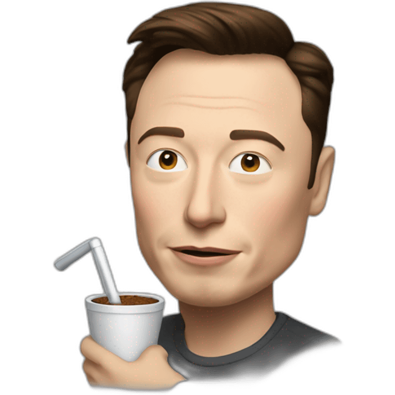 Elon Musk tomando mate emoji