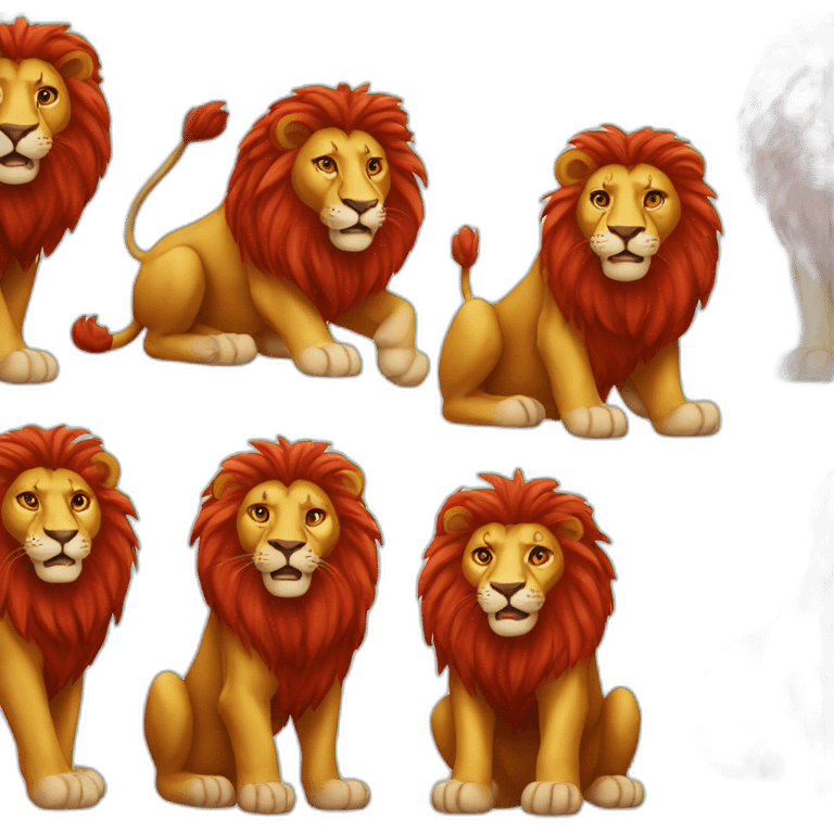 Lion red emoji