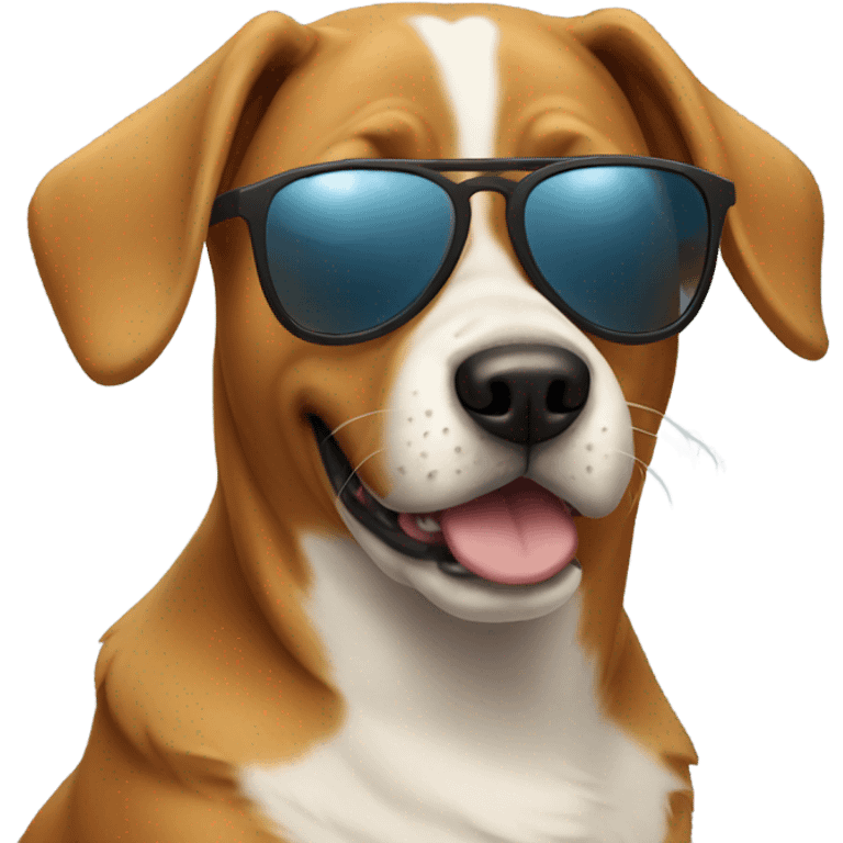 Dog wearing sunglasses emoji