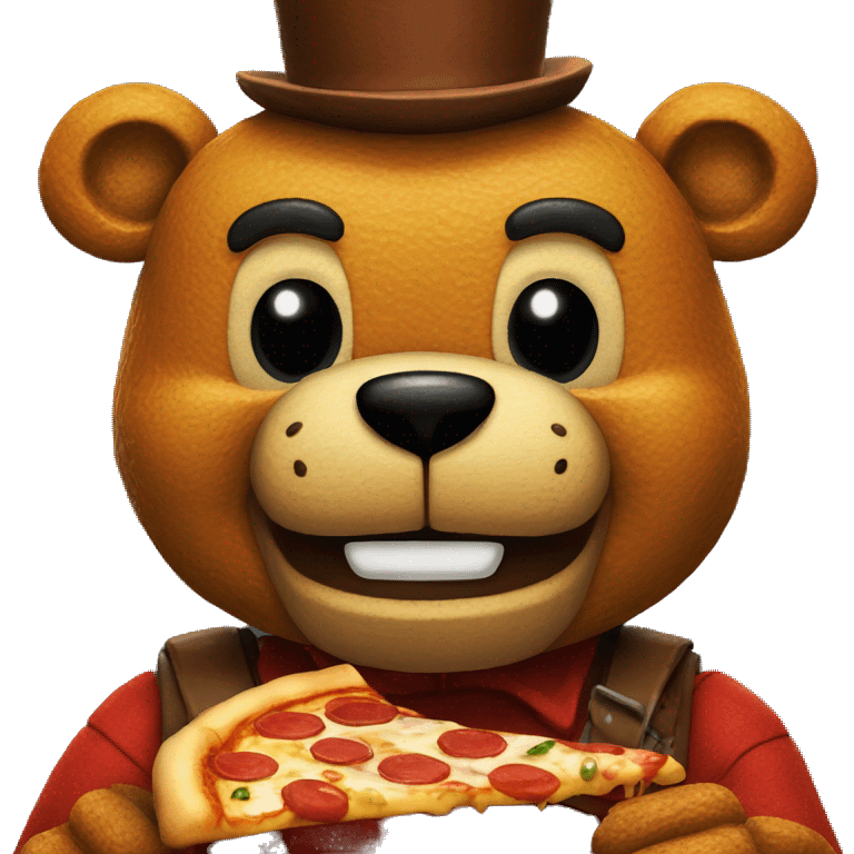 Freddy Fazbear comiemdo pizza emoji