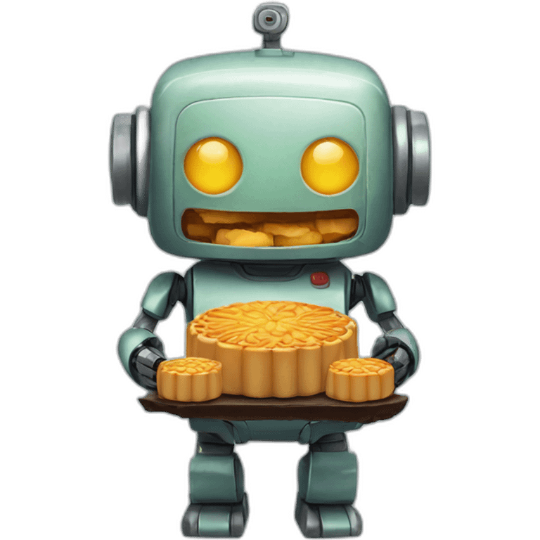 Robot-eat-mooncake emoji