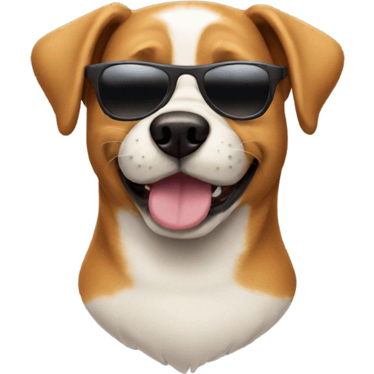 Dog with sunglasses emoji