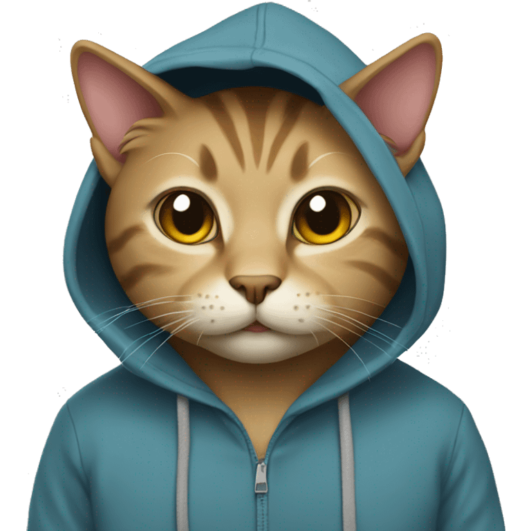 Cat Wearing hoodie emoji