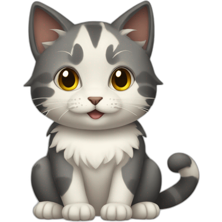 Sitting-bicolor-fairly-cat-pokemon emoji