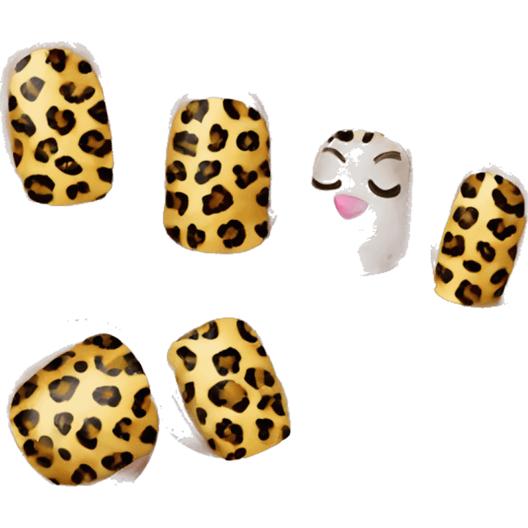 Leoprint nails  emoji