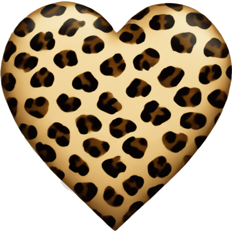 leopard print heart emoji