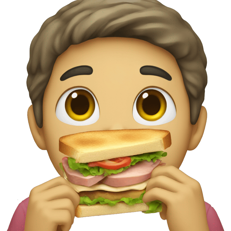 Nedim eating a sandwich emoji