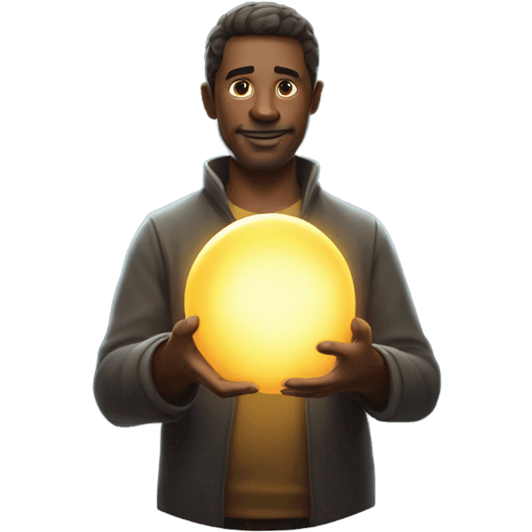 Man with magic glowing orb emoji