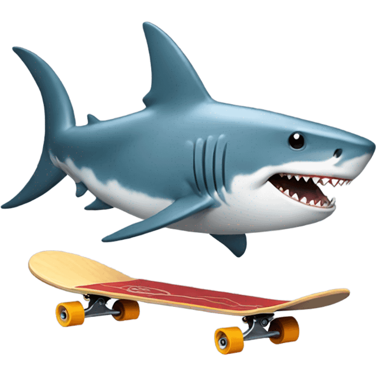 shark skateboarding  emoji