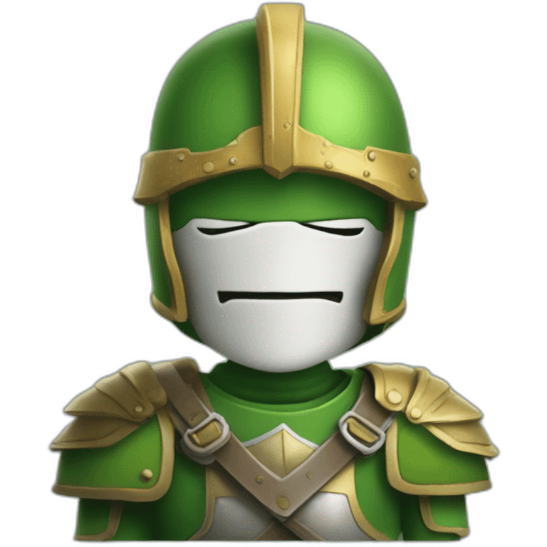 schroumptf avec du vert et une armure emoji