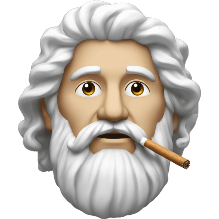 Zeus smoking a rolled cbd blunt emoji