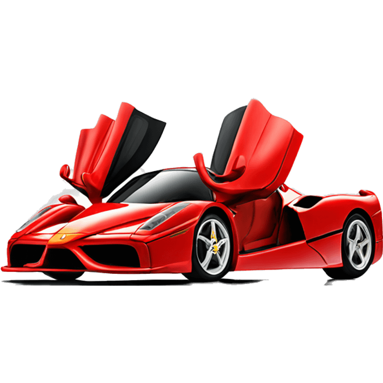 Create emoji tondetail one Ferrari enzo red  emoji