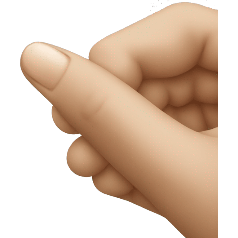 A curved finger emoji