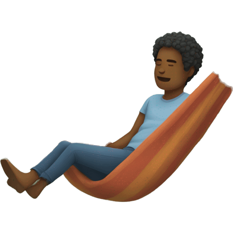 person laying in hammock emoji