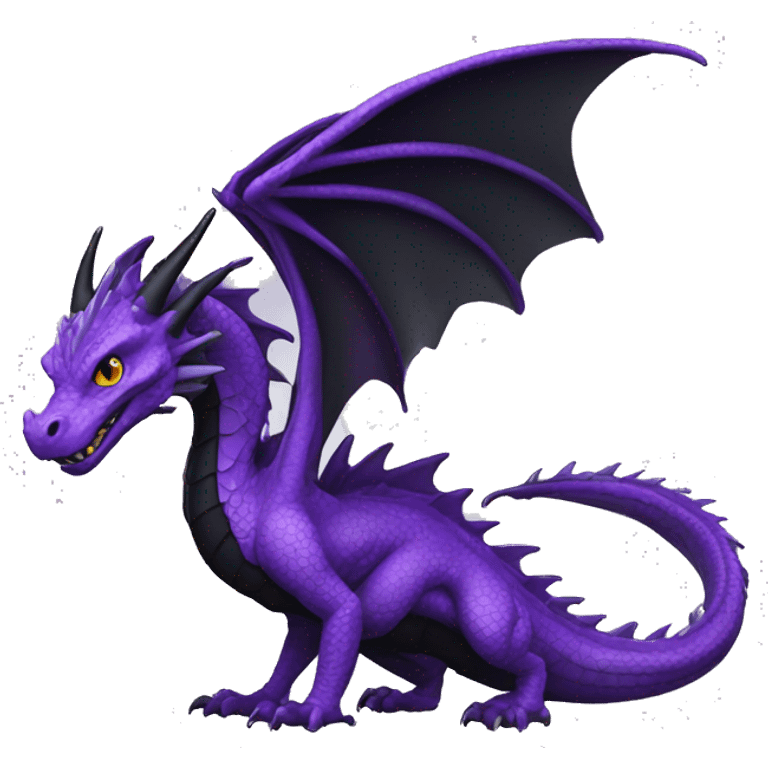 Dragon purple and black  emoji