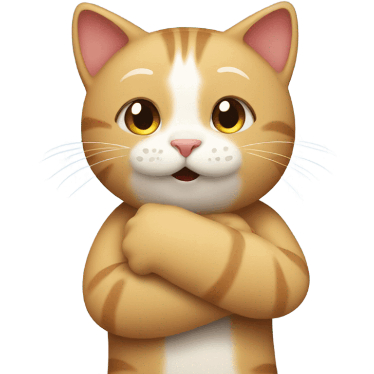 Cat giving hug emoji