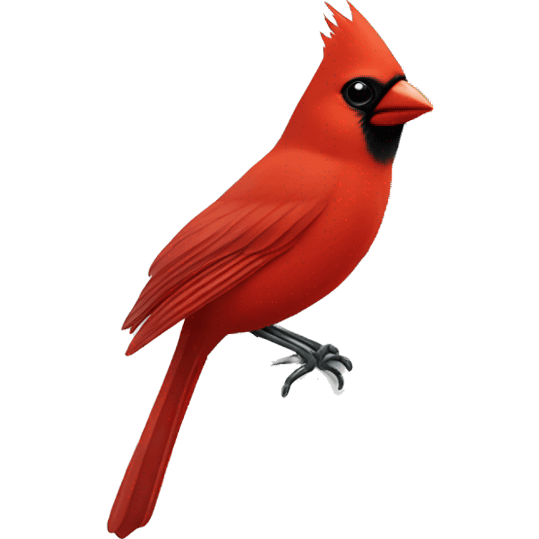 Cardinal on a white fence emoji