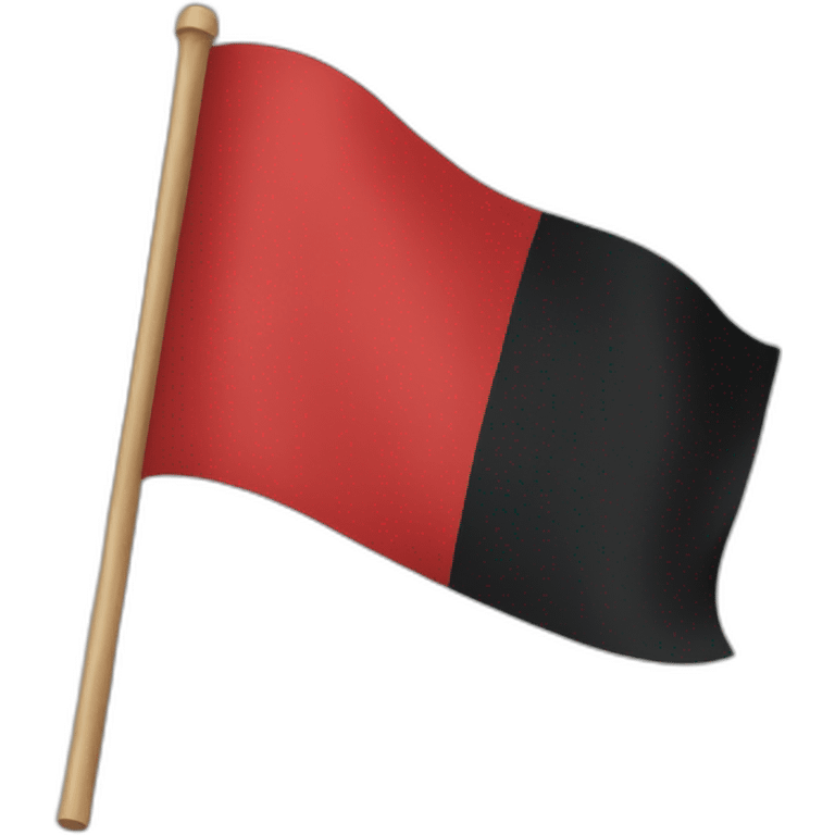 red and black flag emoji