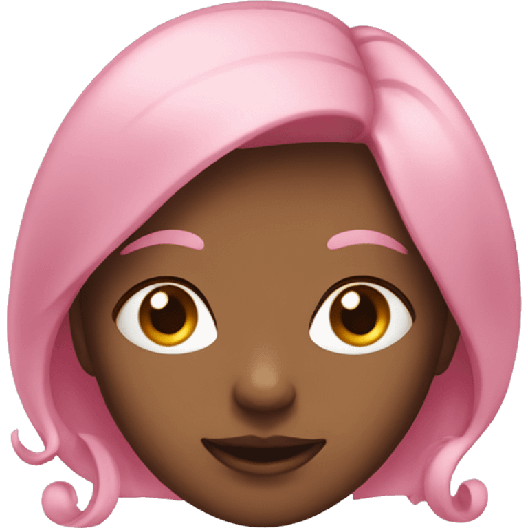 girl with pink hair and hazel eyes emoji