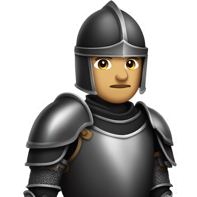 "brave knight in  black armor" emoji