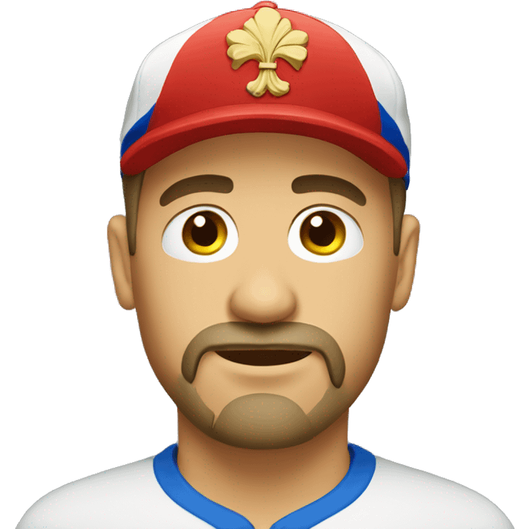 Russian wearing cap with goatee
 emoji