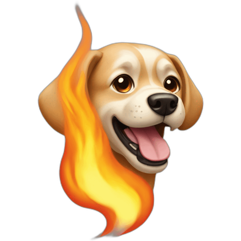 dog-in-fire emoji