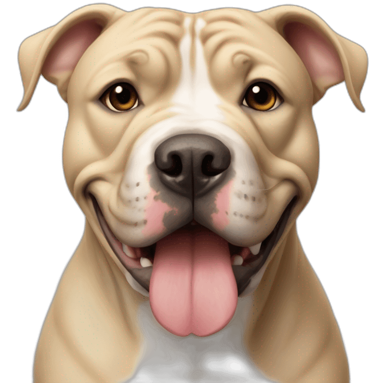 american bully dog , beige emoji