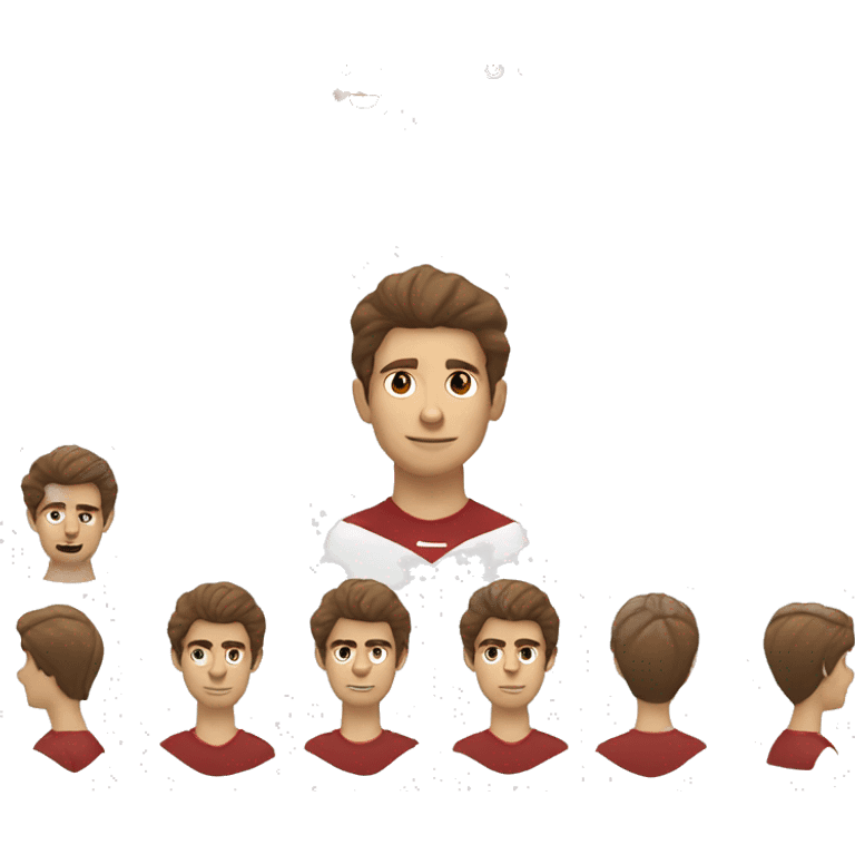 A handsome soccer player in Portugal white boy brown hair and ball emoji