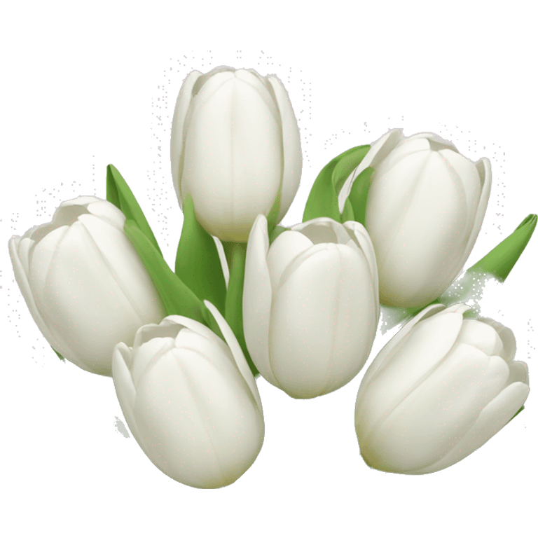 white tulip bouquet  emoji