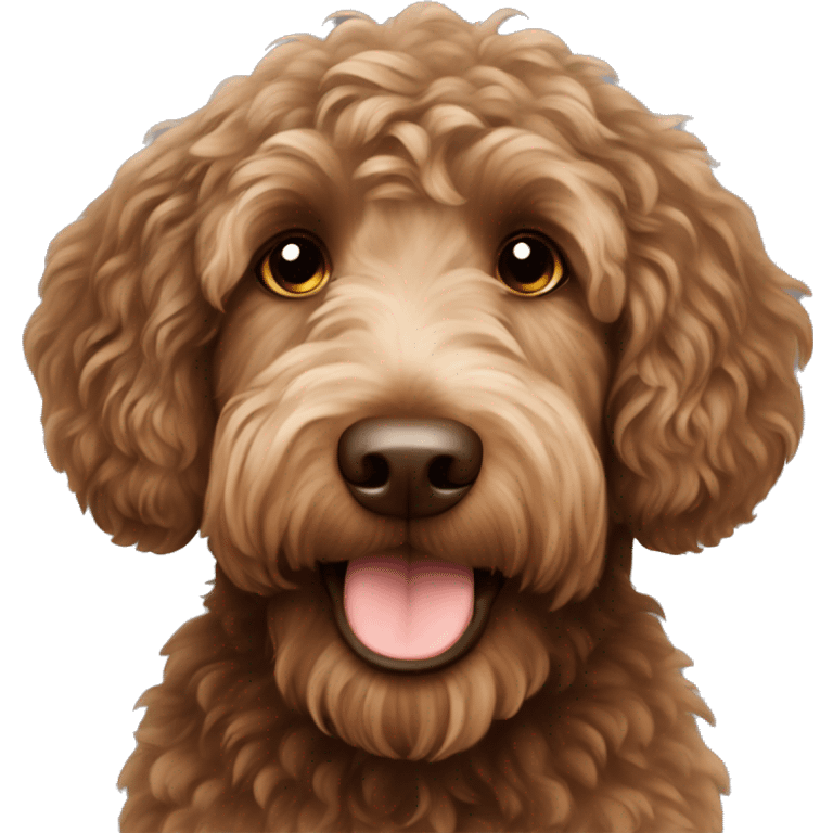 Brown australian labradoodle  emoji